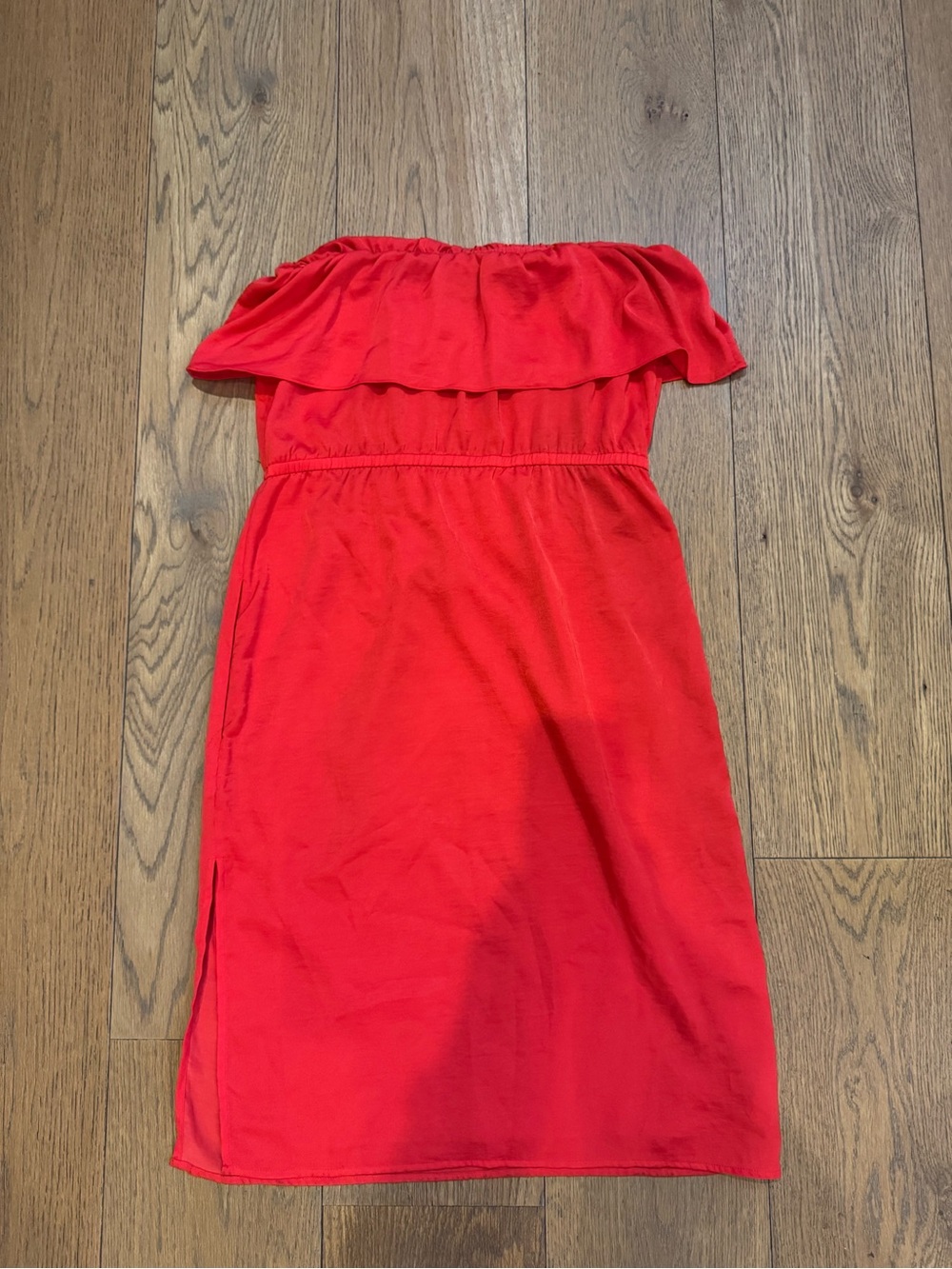 BCBGMaxAzria Girls Bright Red Off-Shoulder Ruffle Dress